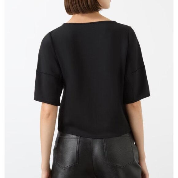Spanx AirEssentials Puff Sleeve Desk to Dinner Elbow Sleeve Top Very Black L - Picture 4 of 13